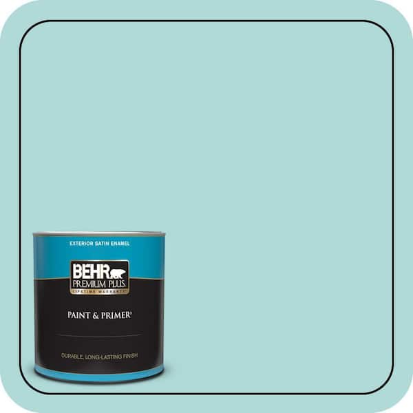 BEHR PREMIUM PLUS 1 qt. #510C-3 Rivers Edge Satin Enamel Exterior Paint & Primer