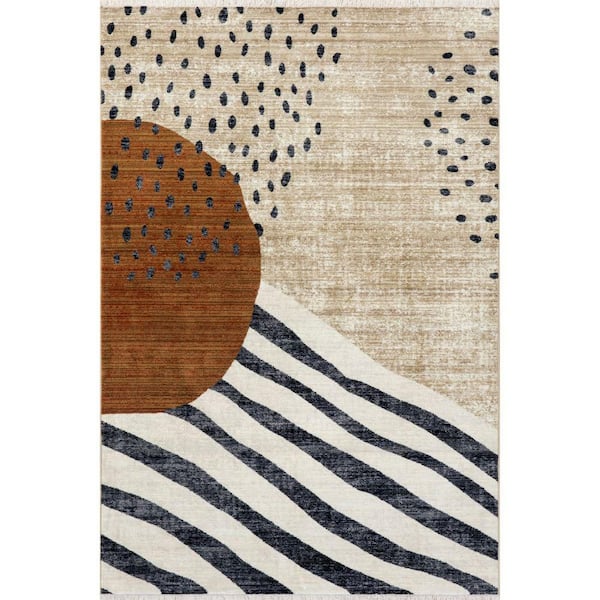Manaslu Sunrise Fringed Multi 9 ft. x 13 ft. Area Rug