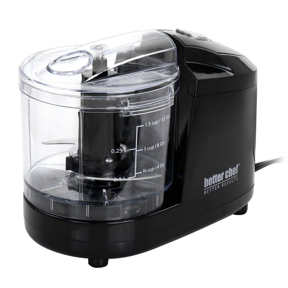 Better Chef 1.5-Cup Safety Chopper Food Processor in Black 985118696M - The Home Depot