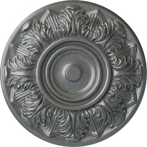 13 in. x 1-3/8 in. Whitman Urethane Ceiling Medallion (For Canopies upto 3-3/4 in.), Platinum