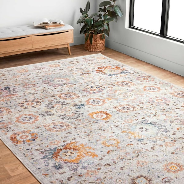 Naomi Silver Multi 8 Ft. x 11 Ft. Traditional Boho Area Rug