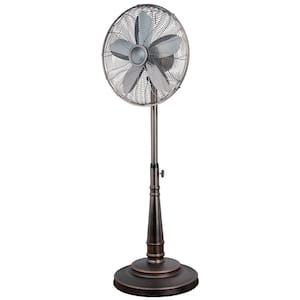 16 in. Retro Oscillating Stand Fan with Oil Rubbed Bronze Finish