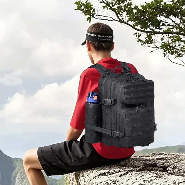 VEVOR Tactical Backpack, 16.54 in. Black Backpack Tactical