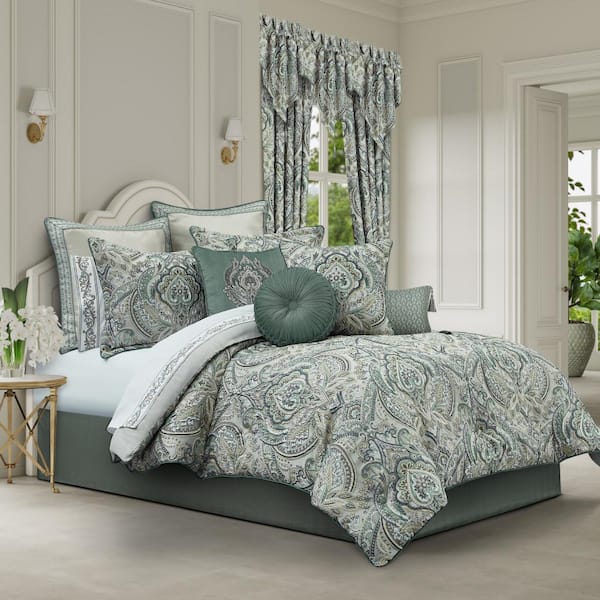 Nicole Green Polyester King 4Pc. Comforter Set