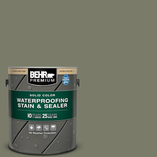 BEHR PREMIUM 1 gal. #SC-138 Sagebrush Green Solid Color Waterproofing Exterior Wood Stain and Sealer