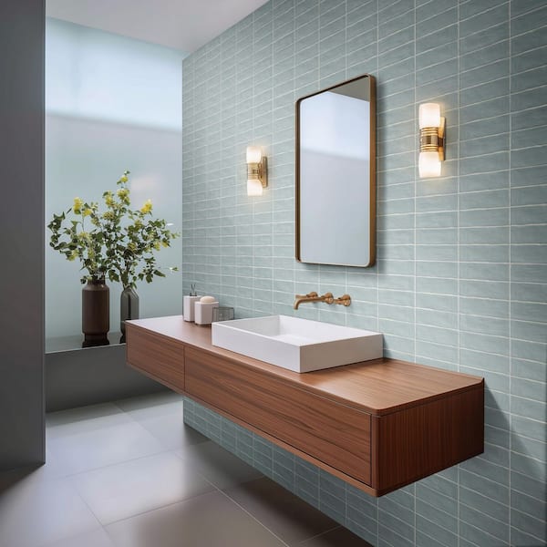 maria7✴︎ MSI Zelyge Marine Blue 2 in. x 8 in. Satin Ceramic Zellige