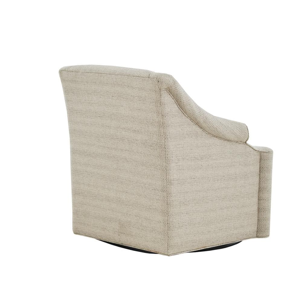 Tan Poly Fabric Modern Swivel Glider Chair