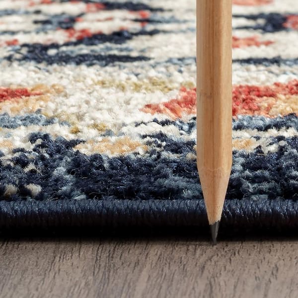 Tuscany Medallion Navy 8 ft. x 10 ft. Indoor Area Rug