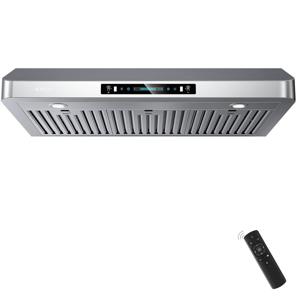 iKTCH 36 in. 900 CFM Ducted Under Cabinet Range Hood in Stainless