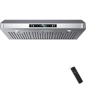 36 in. 900 CFM Ducted Under Cabinet Range Hood in Stainless Steel with LED light