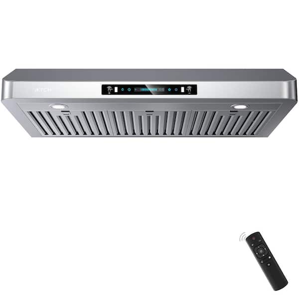 iKTCH 36 in. 900 CFM Ducted Under Cabinet Range Hood in Stainless Steel with LED light