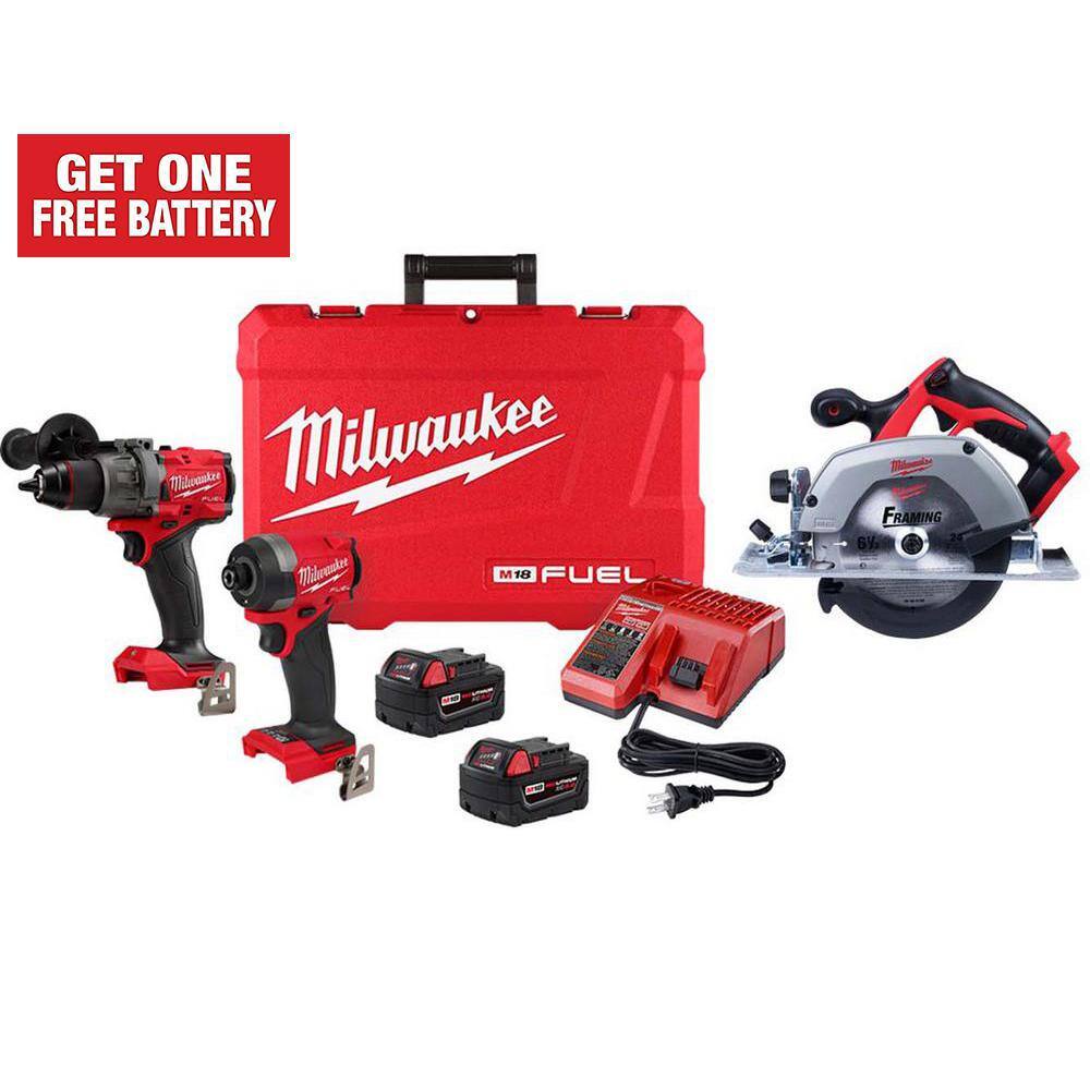 Milwaukee M18 FUEL 18V LithiumIon Brushless Cordless Hammer Drill and