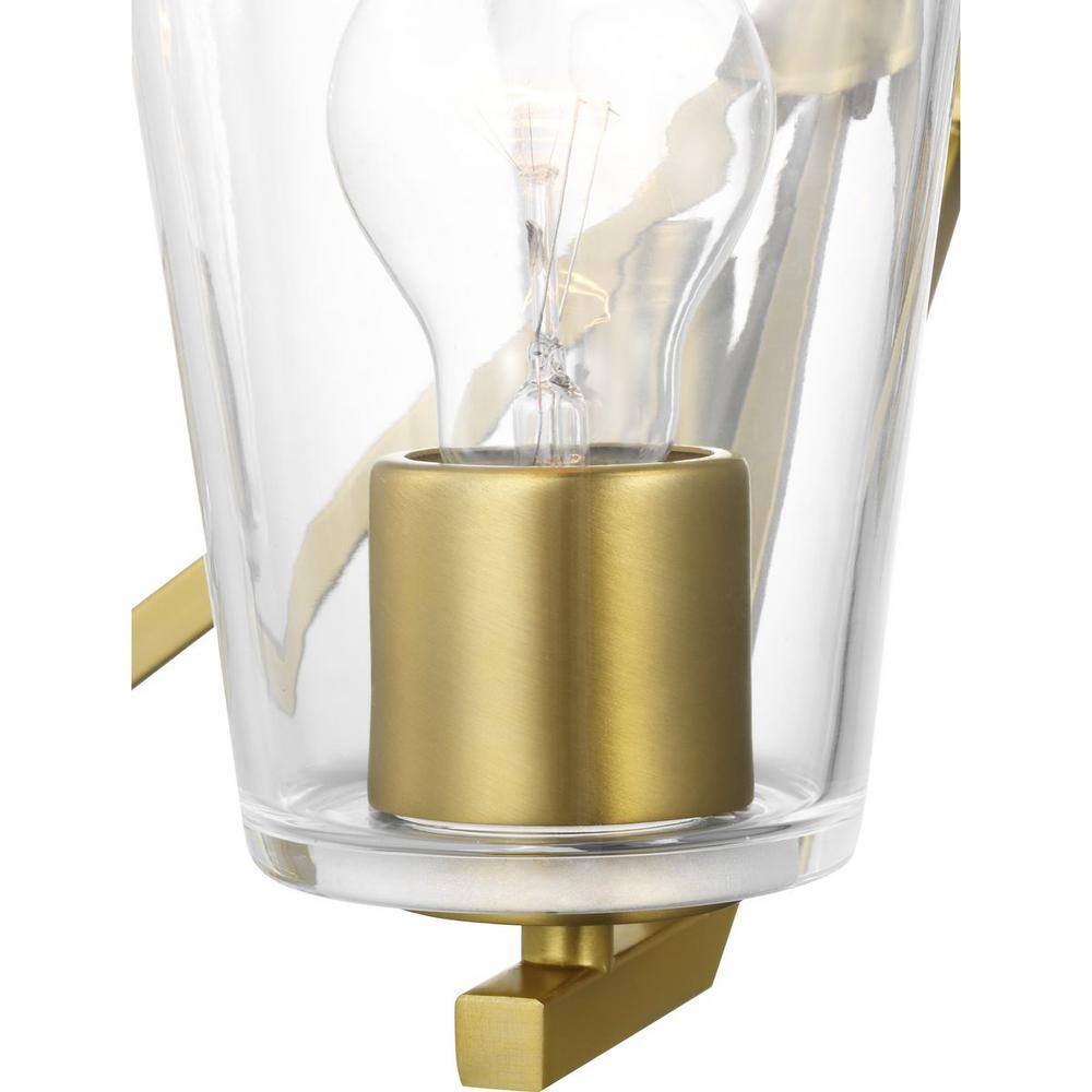 Vertex Brushed Gold and Nickel Five Light Chandelier