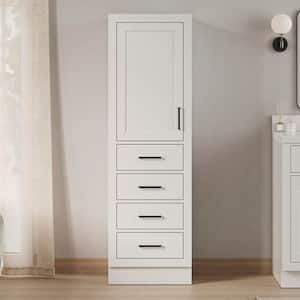 Hepburn 20 in. W x 16 in. D x 65 in. H Freestanding Bathroom Linen Storage Cabinet with Adjustable Shelves in White