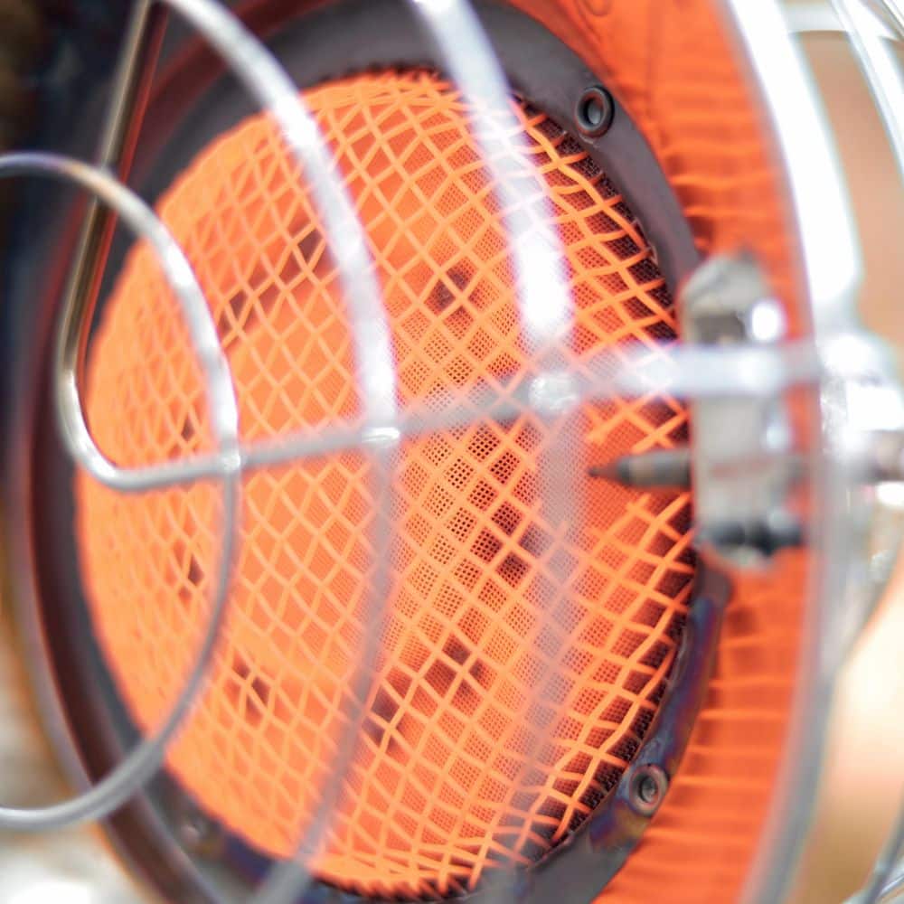 30,000 BTU Grey Steel Double Tank Top Propane Heater