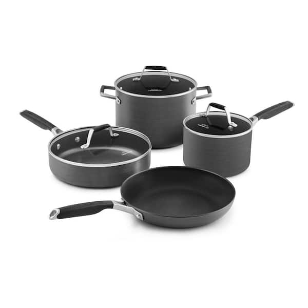 Calphalon Select 12 Piece Hard Anodized Aluminum Nonstick Cookware Set In Black 1961897 The Home Depot