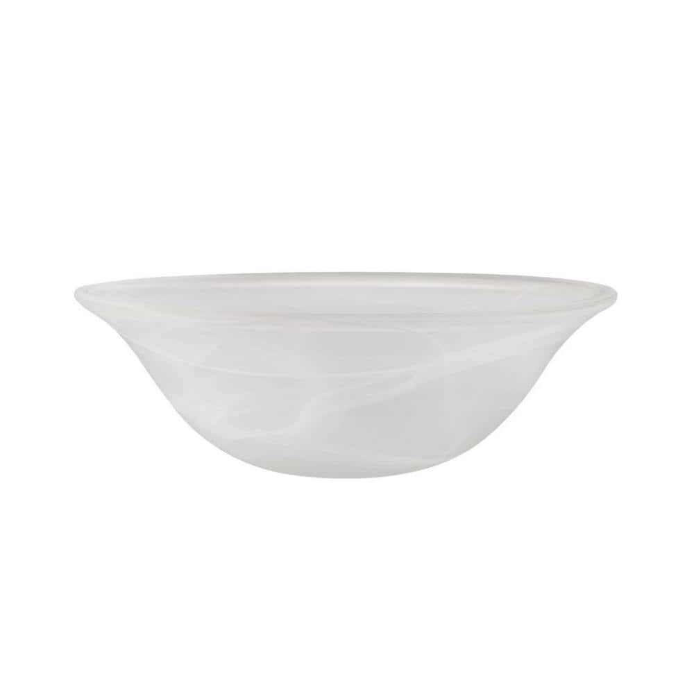 Aspen Creative Corporation 4-3/4 in. H x 14 in. Dia/Alabaster Glass ...