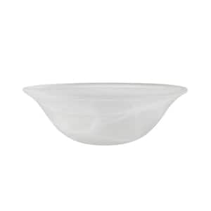 4-3/4 in. H x 14 in. Dia/Alabaster Glass Shade For Torchiere Lamp, Swag Lamp and Pendant.