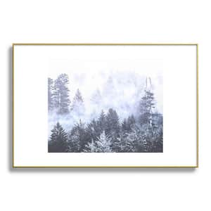 Nature Magick Navy Forest Adventure Metal Framed nature Art Print 24 in. x 36 in.