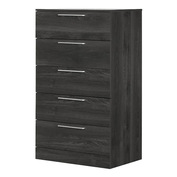 South Shore Step One Essential 5-Drawer Gray Oak Chest of Drawers