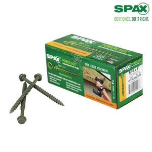 5/16 in. x 4 in. Hex Drive Washer Head High Corrosion Resistant Coating PowerLag Screw ( 5 0 per Box)