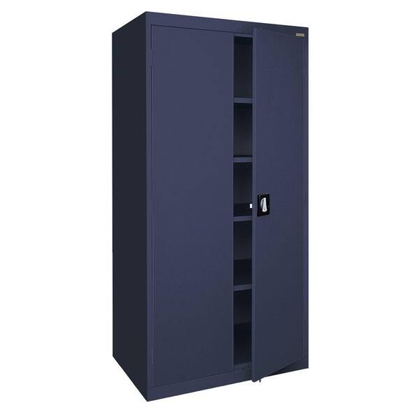 Sandusky Elite Series Steel Freestanding Garage Cabinet in Navy Blue (36 in. W x 72 in. H x 18 in. D)