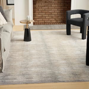 Modern Abstract Grey Gold 5 ft. x 8 ft. Abstract Contemporary Area Rug