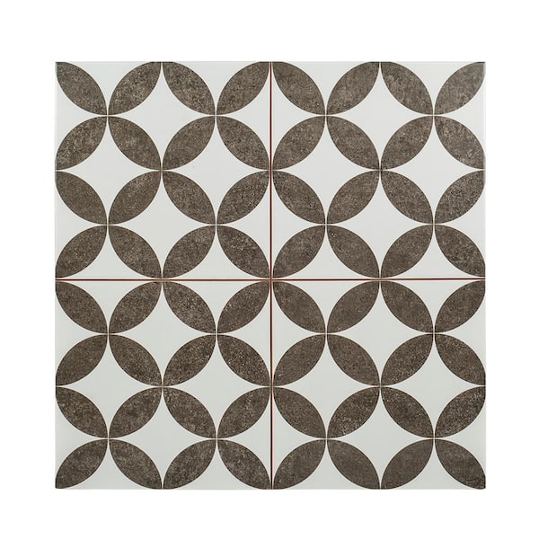 Jeffrey Court Eyelet Dream Brown 18 in. x 18 in. Square Matte Ceramic Wall Tile (2.25 sq. ft. /Each)