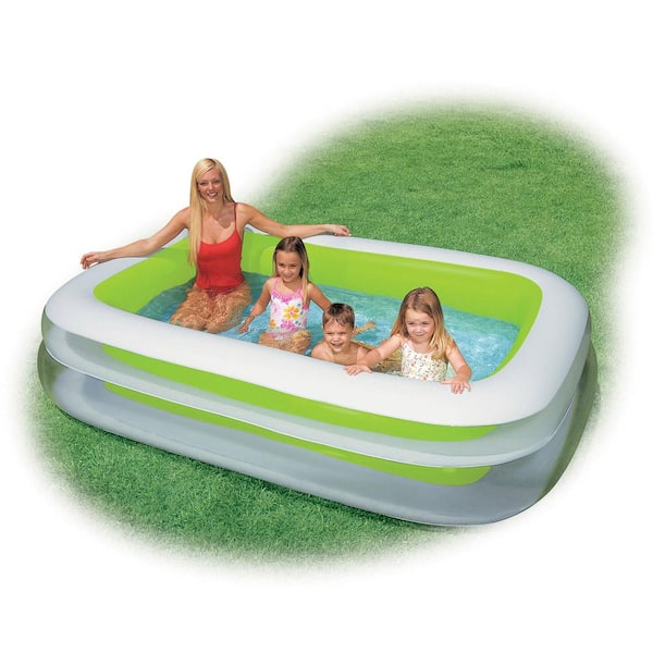 Intex 103 in. x 69 in. Rectangular Family Inflatable Pool 56483EP - The ...