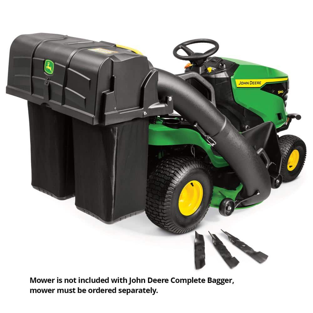 John Deere 48 in. Twin Bagger for 100 Series Tractors BUC10286 - The Home  Depot