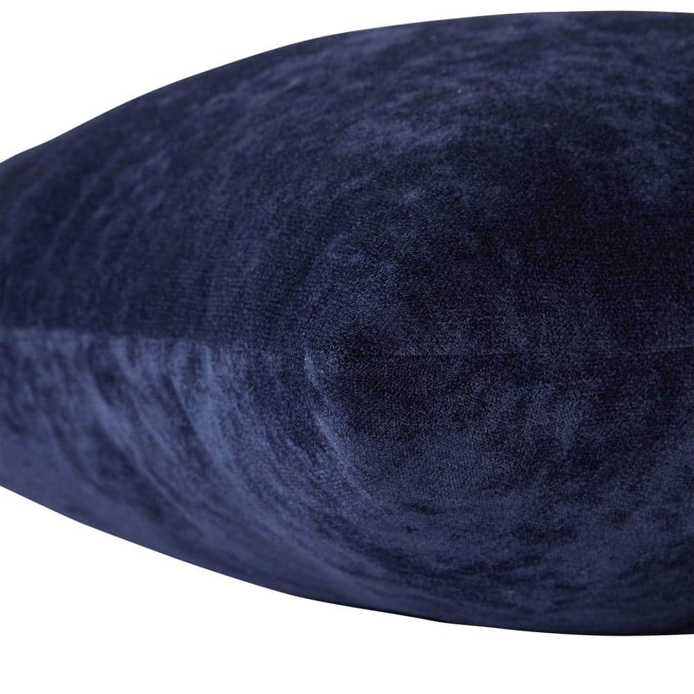 Plush Royal Blue 20" Square Velvet Throw Pillow with Zipper