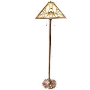 Floral Mission 60 in. Bronze Table and Floor Lamp Set