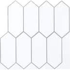 Rhombus White Picket Fence Peel and Stick Backsplash
