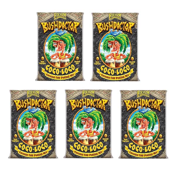 FOXFARM Bush Doctor Coco Loco Garden Potting Soil Mix, 2 Cubic Ft. (5 Pack)