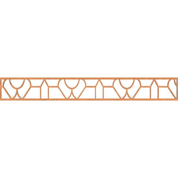 Ekena Millwork Whitechapel Fretwork 0.25 in. D x 46.5 in. W x 6 in. L Cherry Wood Panel Moulding