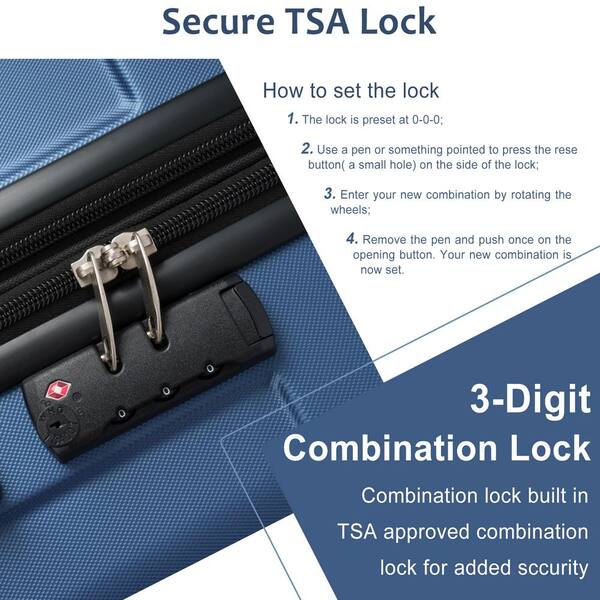 hard shell luggage with tsa lock