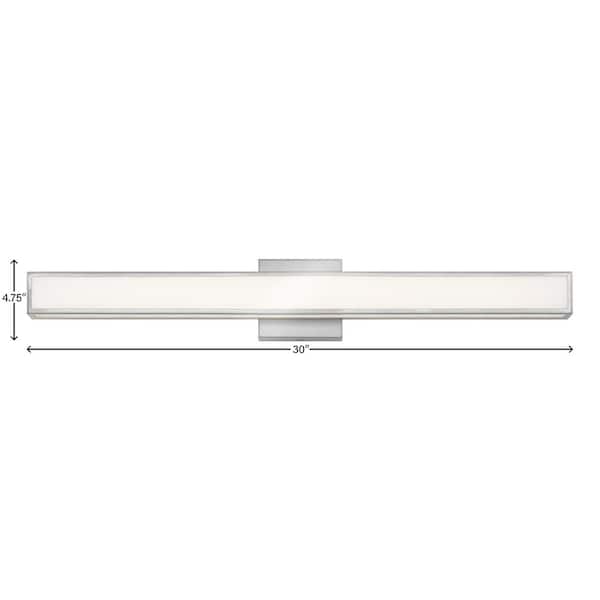 HINKLEY - Hinkley Alto 30 in. 5-Light in Brushed Nickel Integrated LED Vanity Light with Invisimount 44-Watt Bath
