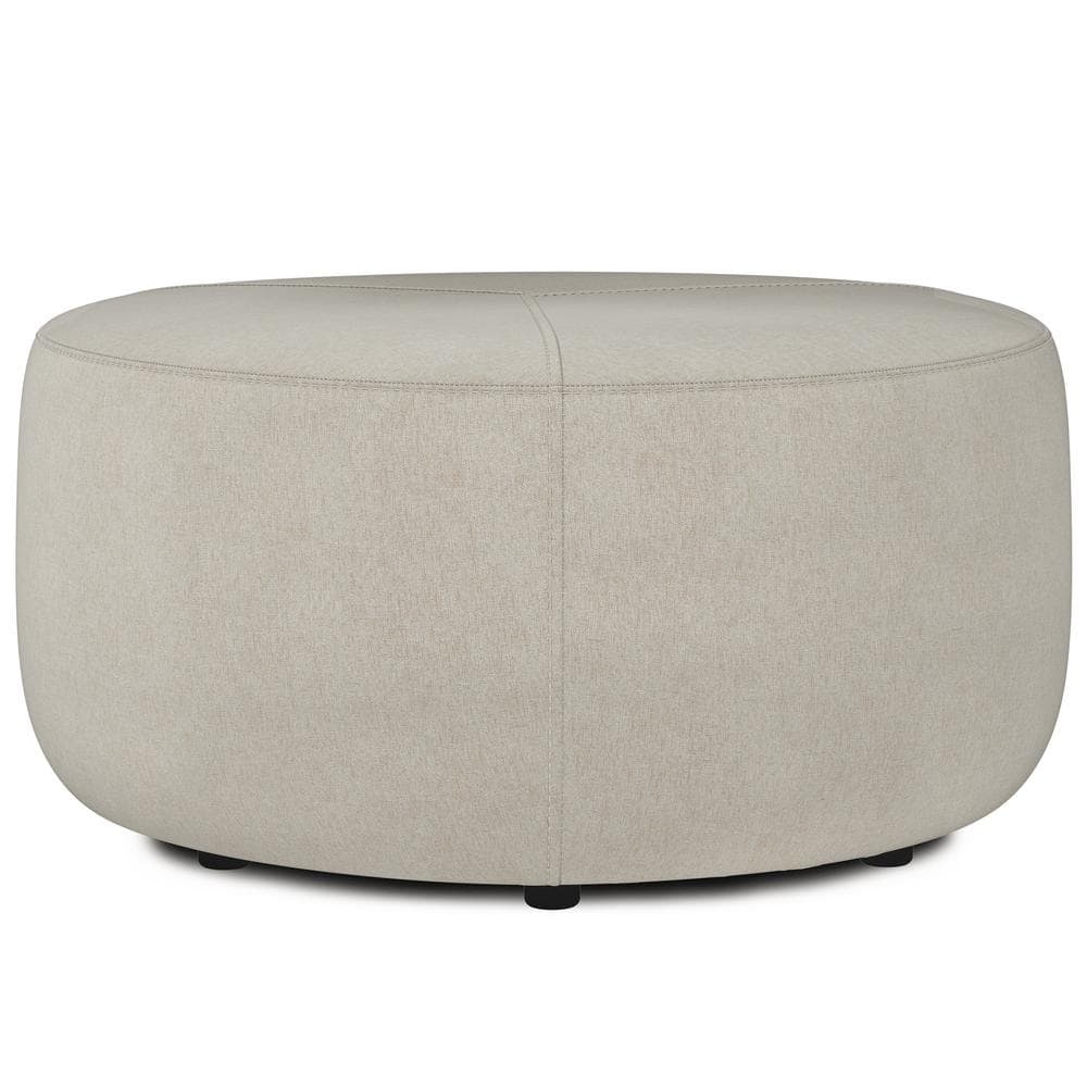 Simpli Home Moore 32 in. Wide Contemporary Irregular Large Ottoman in ...