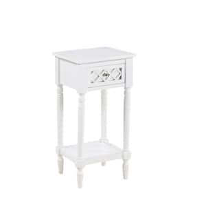 French Country White Khloe Deluxe Accent Table