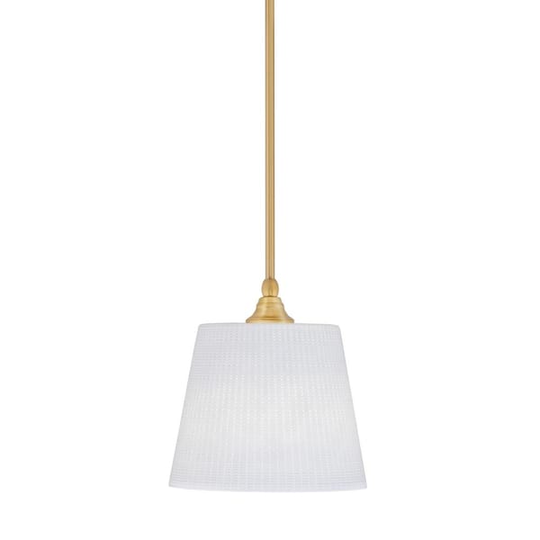 Unbranded Sparta 100-Watt 1-Light New Age Brass Shaded Pendant Light Mini Pendant with Brass Metal Shade and No Blulb Included