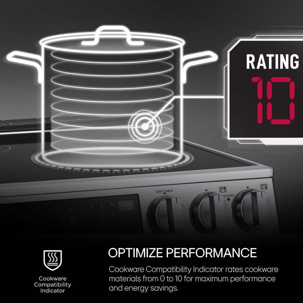 Stainless Steel Smart Induction Slide-In Range with Convection