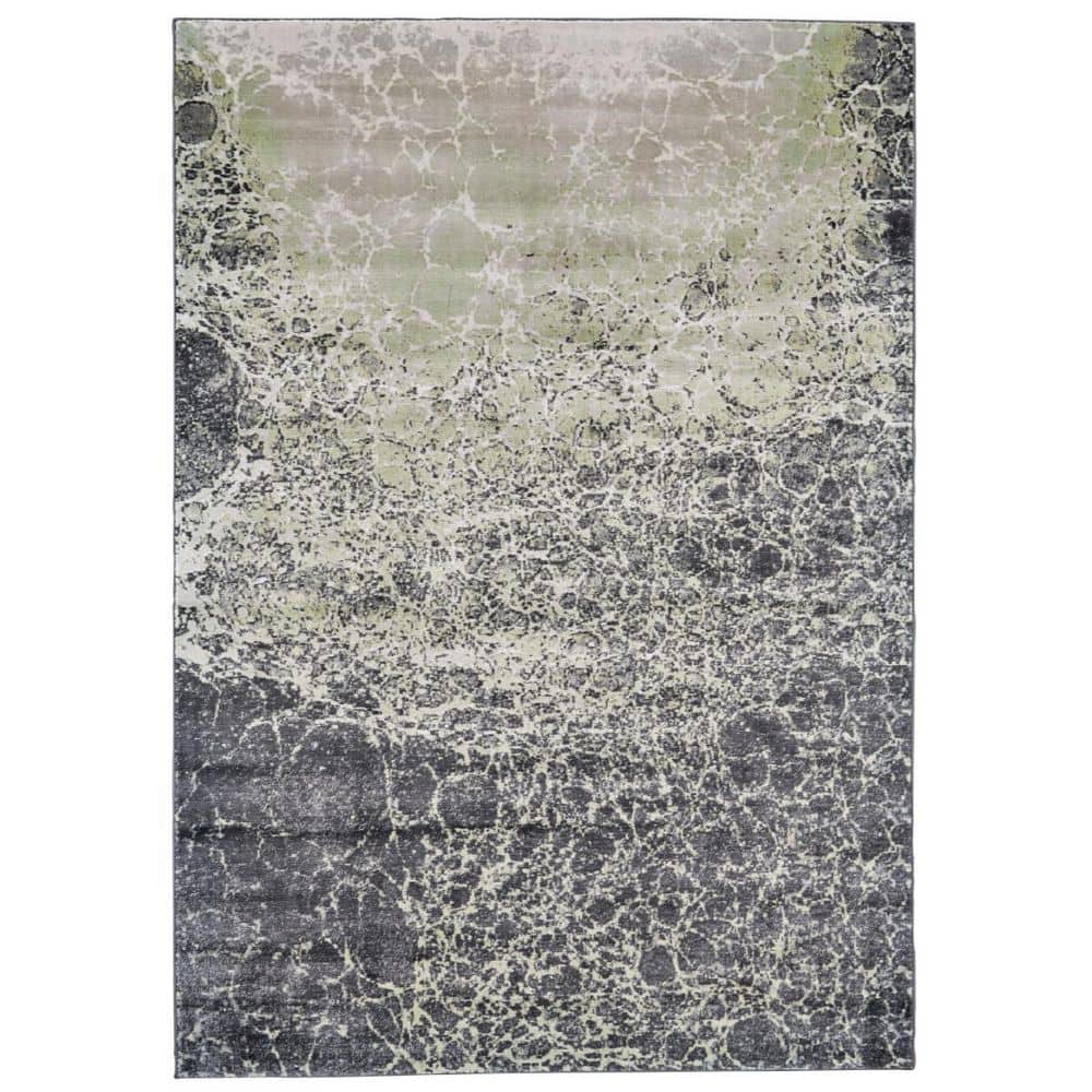 4 x 6 Ivory, Gray, Green Abstract Area Rug price history on PriceWatchPro
