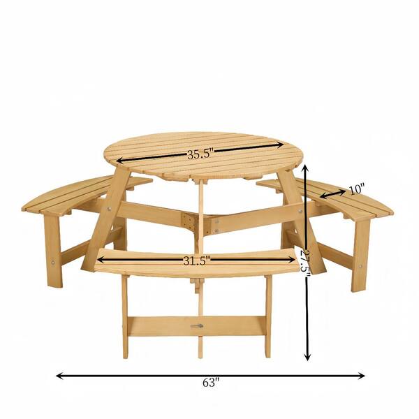 CAPTAIN STAG WOOD PICNIC TABLE VINTAGE