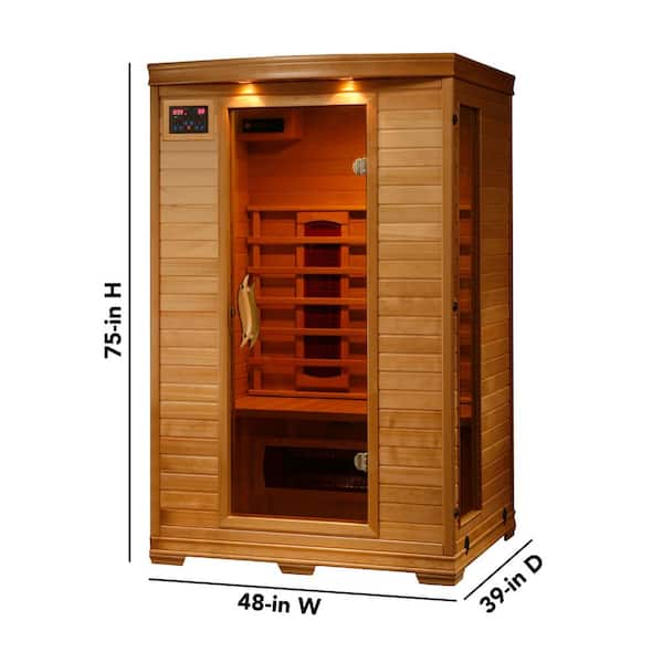 Radiant Sauna 2-Person Hemlock Infrared Sauna with 5 Ceramic Heaters  BSA2406 - The Home Depot