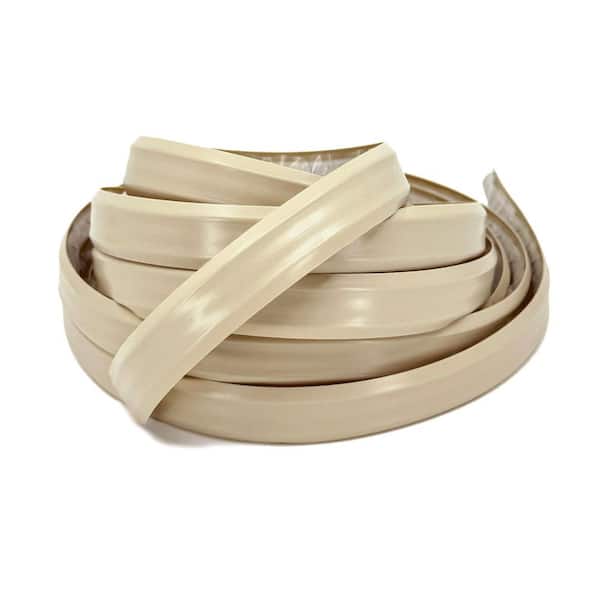 1/2 in. x 10 ft. Ivory PVC Inside Corner Self-adhesive Flexible Caulk Strip and Trim Molding (1-Pack)