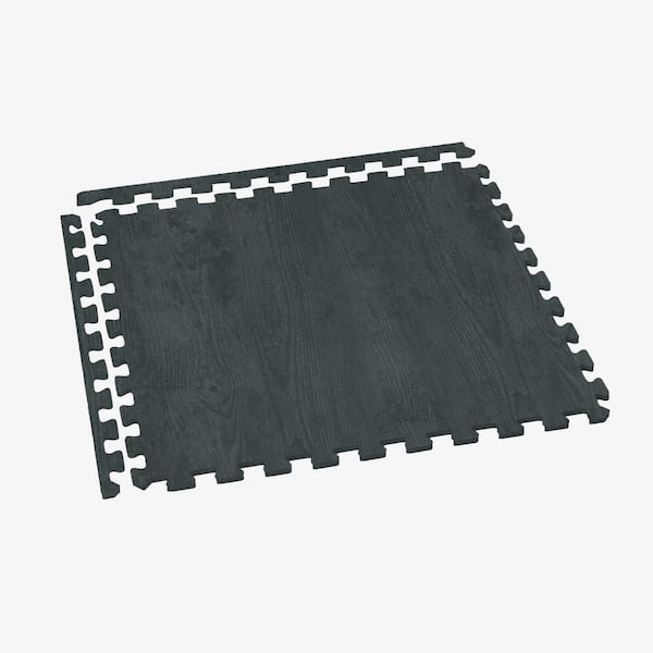 Forest Floor Countryside Flagstone Printed Wood Grain 24 in. x 24 in. x 3/8 in. Interlocking Foam Flooring Mat 25 Tiles 100 sq. ft.