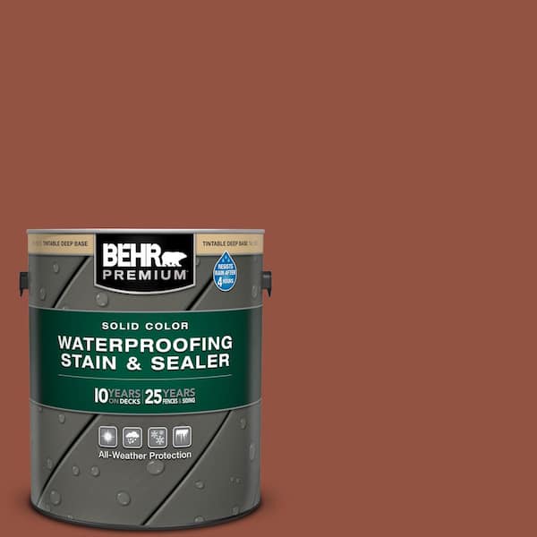 BEHR PREMIUM 1 gal. #SC-130 California Rustic Solid Color Waterproofing Exterior Wood Stain and Sealer