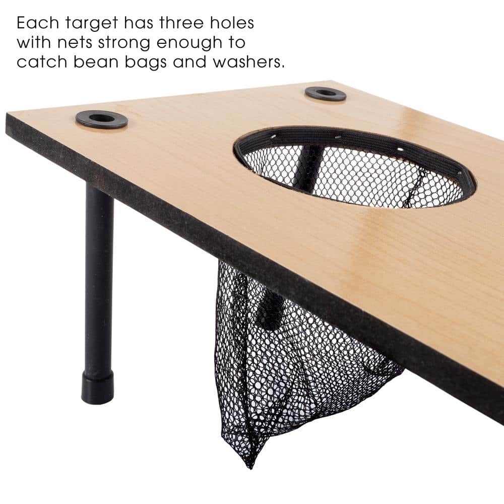 26" Light Brown Plywood Multi-game Set with Beanbags and Washers