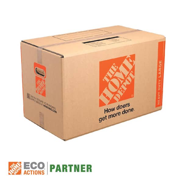 The Home Depot 27 in. L x 15 in. W x 16 in. D Heavy-Duty Large Moving Box with Handles