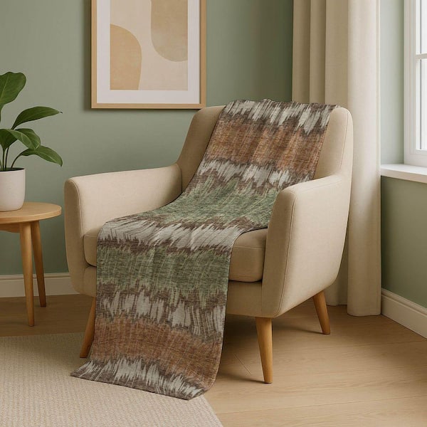 Premium Machine Washable ASB755 Chocolate 50 in. x 70 in. Sherpa Throw Blanket